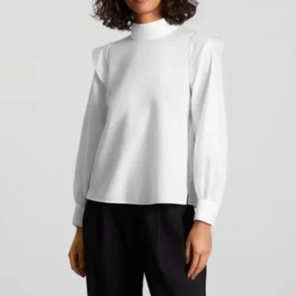 Everlane The Winged Shoulder Mockneck Top - Size 6